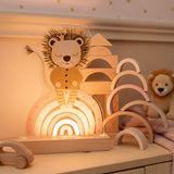 Nachtlichtlampen aus Acrylglas Löwe Rosa