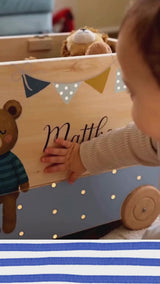 Spielzeugkiste Teddy Blau